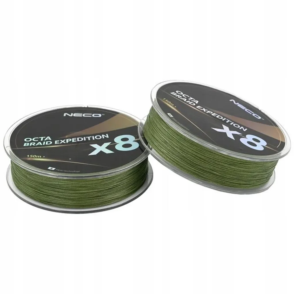 Neco Octa Braid Expedition X8 150m 0,12mm Grün Geflochtene Angelschnur