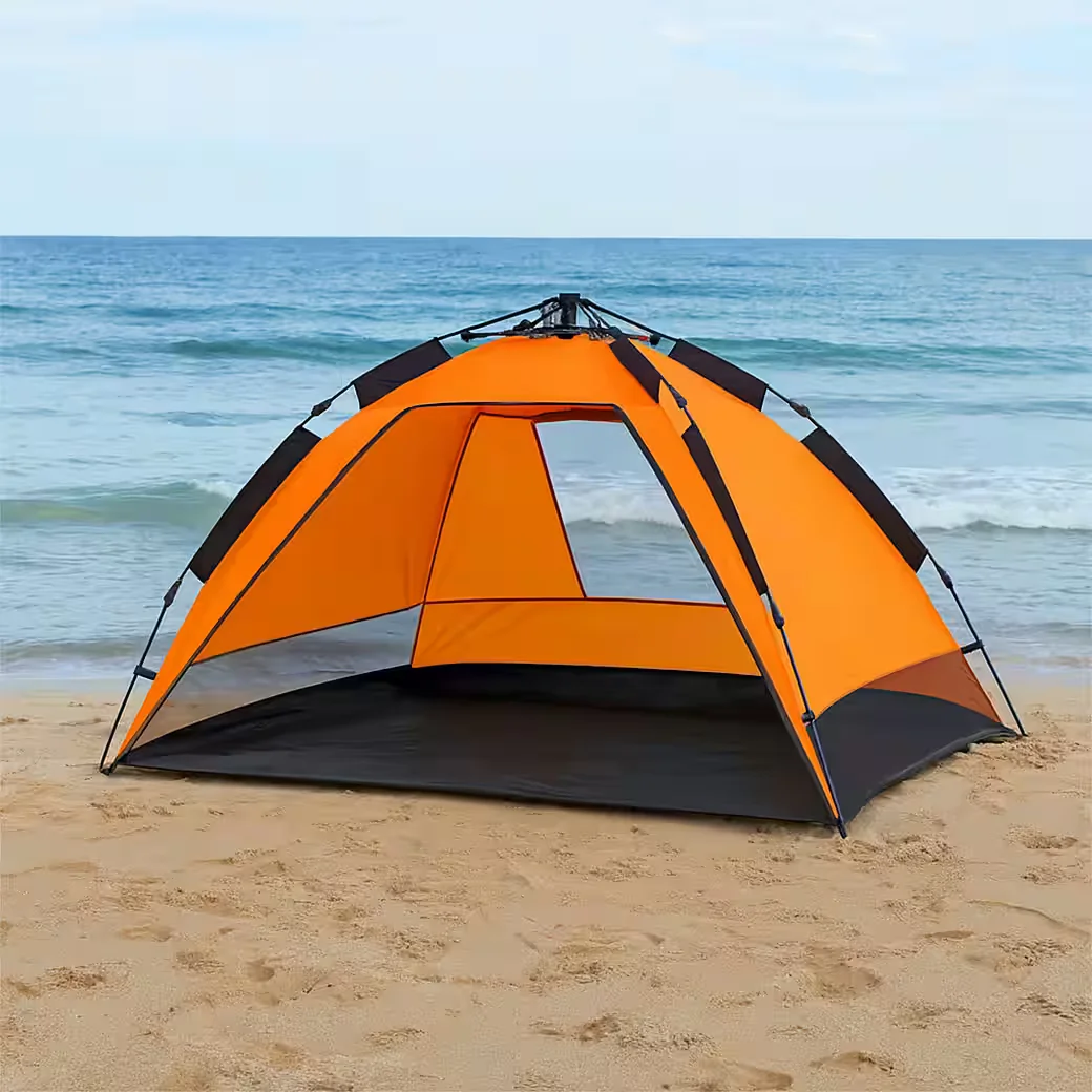 CAMPFEUER Strandmuschel Wurfzelt UV50+ Automatik mit Tragetasche