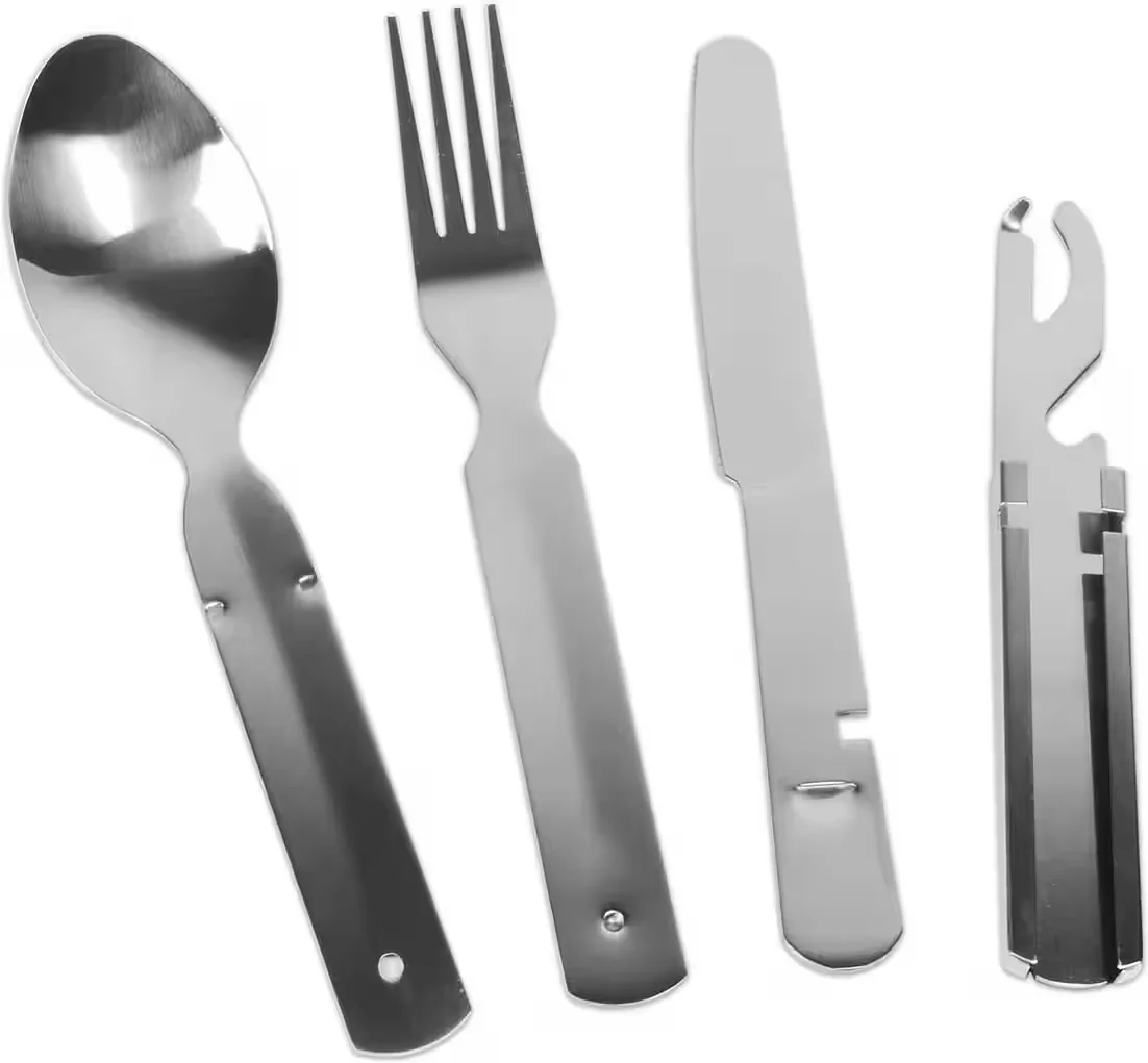 NORMANI Bundeswehr Besteck Set 4 teilig Essbesteck Kalifornien