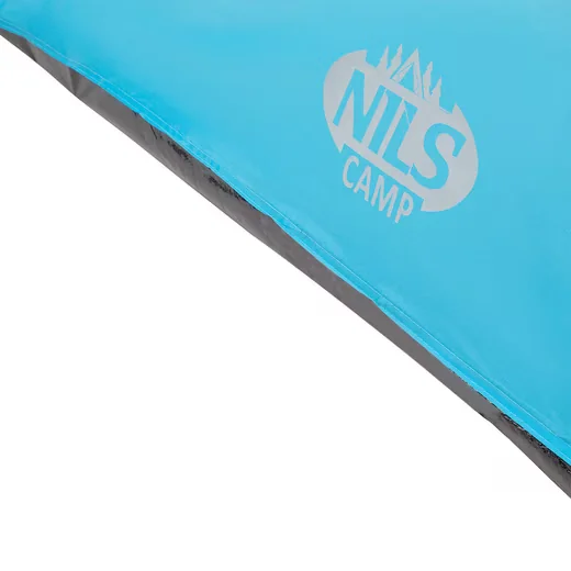 NILS CAMP Strandmuschel Strandzelt Sonnenschutz blau 220x115x115 cm