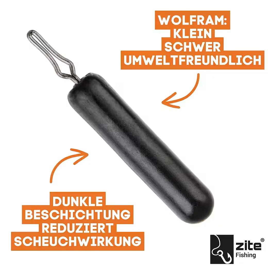 ZITE Tungsten Drop Shot Angelgewichte 3,5-14 g Stabform beschichtet