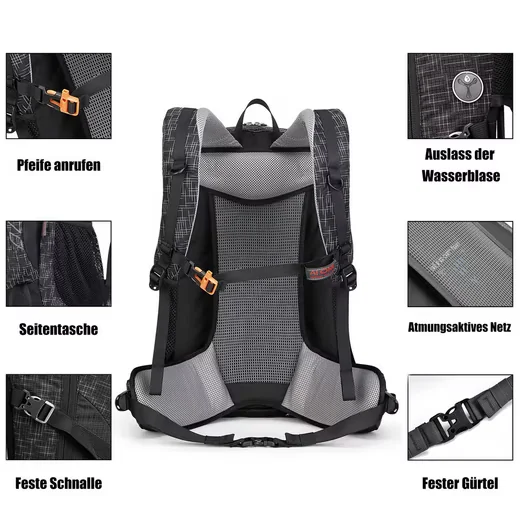 TAN.TOMI Wanderrucksack 38L mit atmungsaktivem Rückensystem
