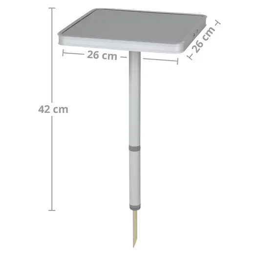 BO-CAMP Campingtisch Mini Alu Beistelltisch 3 Höhen Bivvy Angel Hocker