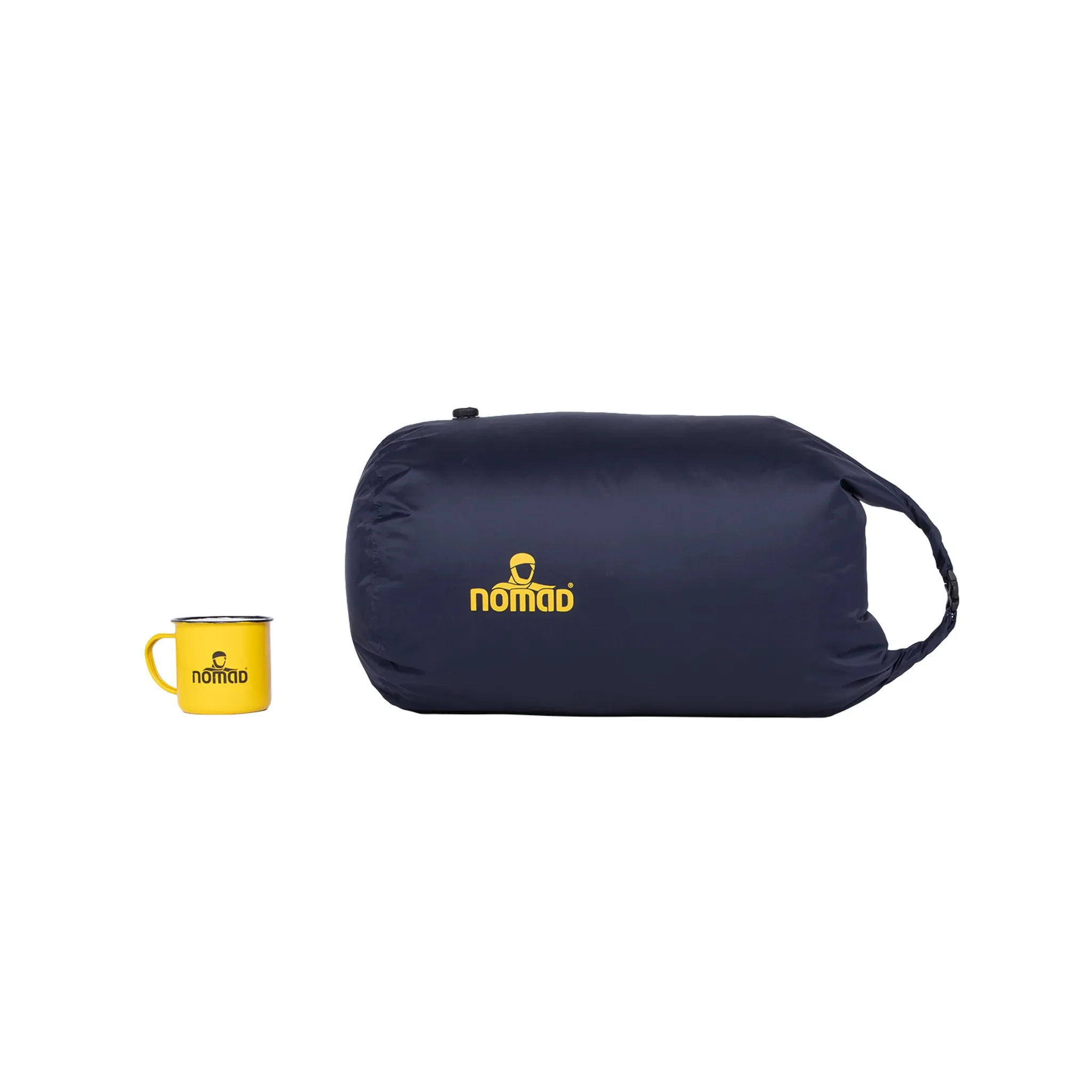 NOMAD Wasserdichter Packsack Schlafsackhülle mit Ventil dunkelblau