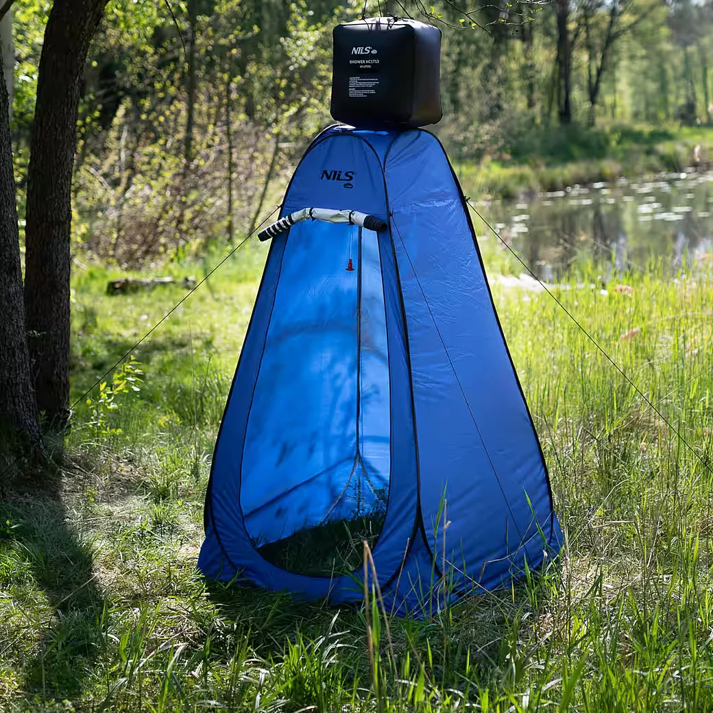 NILS CAMP Pop-up Umkleidezelt Duschzelt Toilettenzelt blau