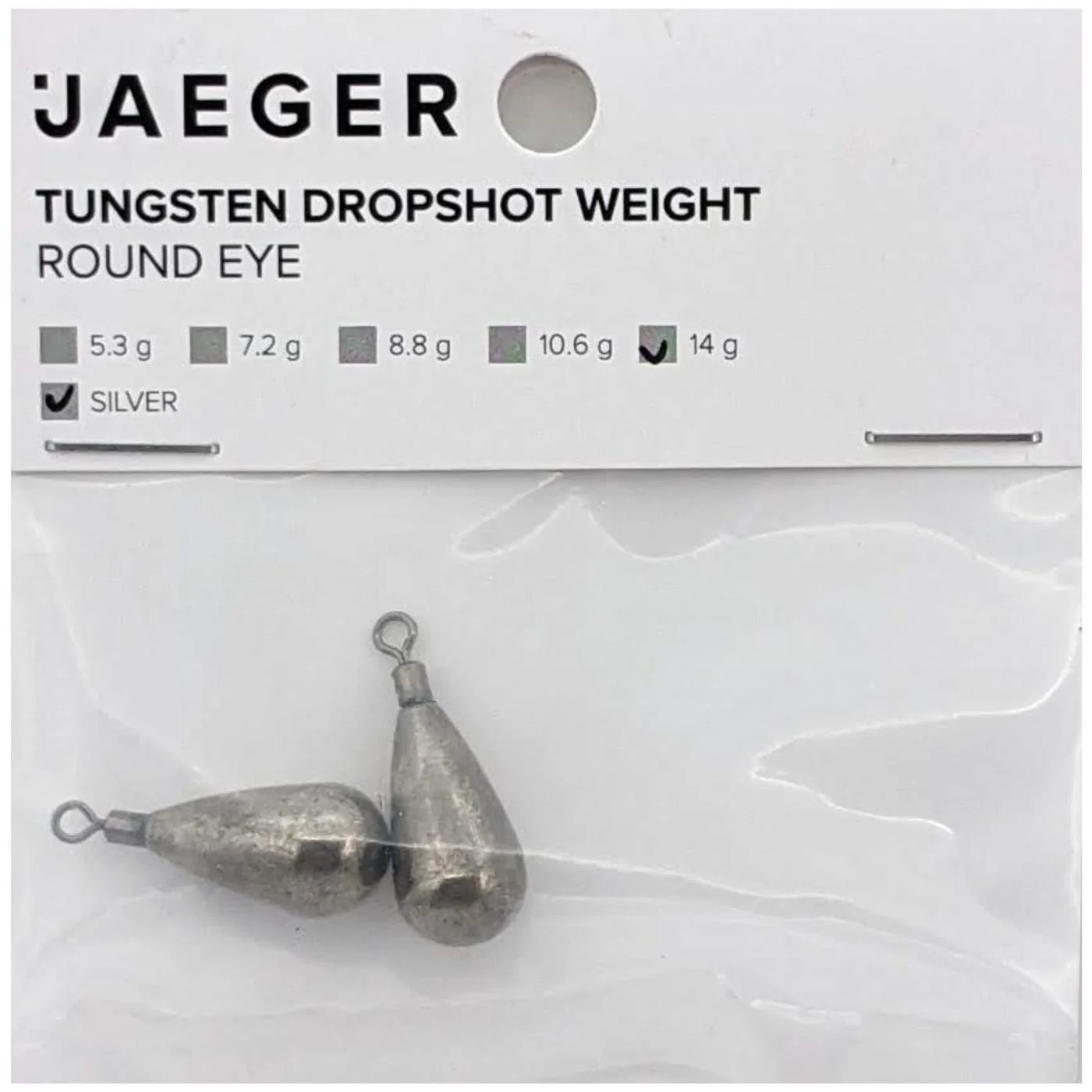 JAEGER Drop Shot Blei Wolfram Tear Drop Natural Gewichte