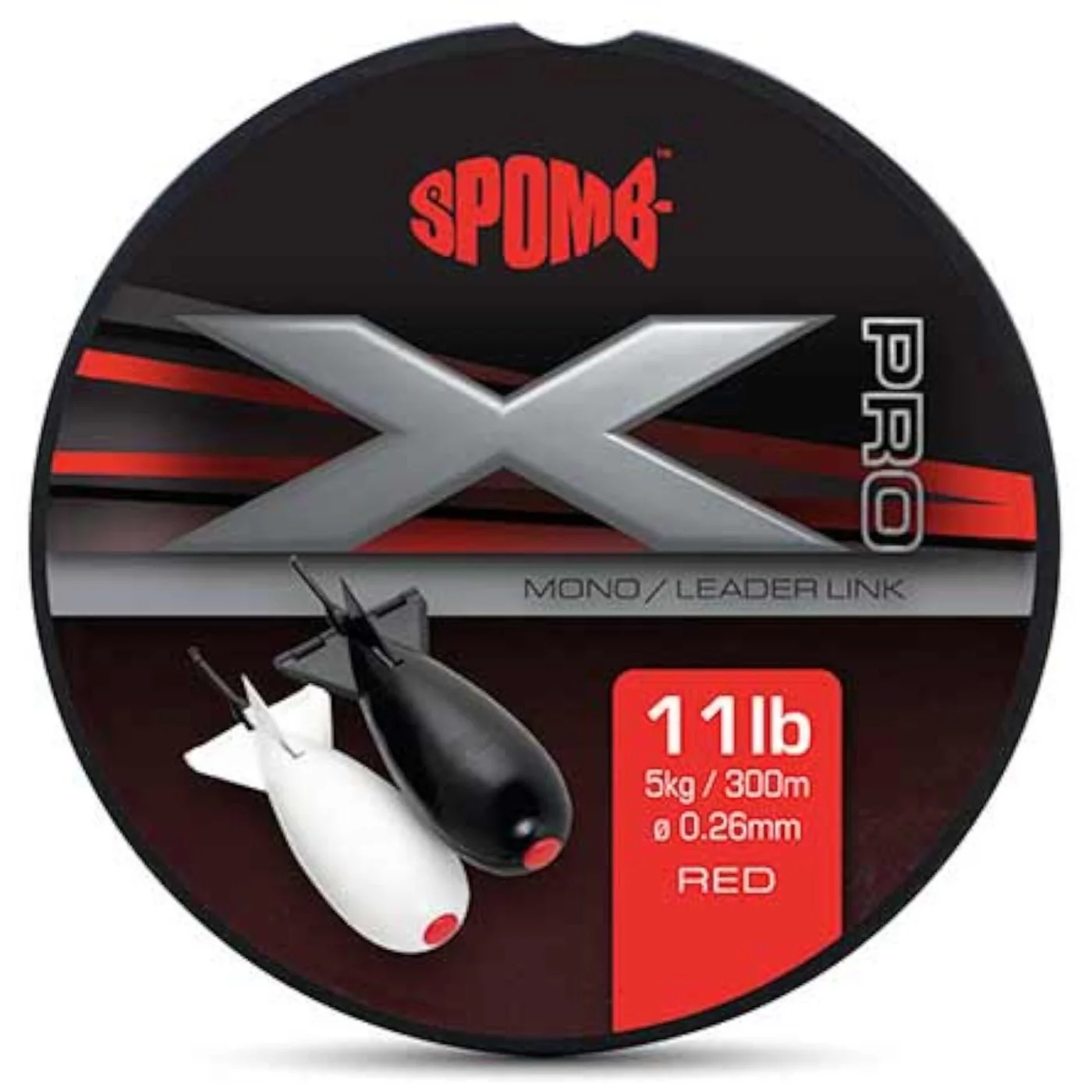 SPOMB X Pro Mono Angelschnur 0,26mm 11lb Rot 300m Monofilschnur