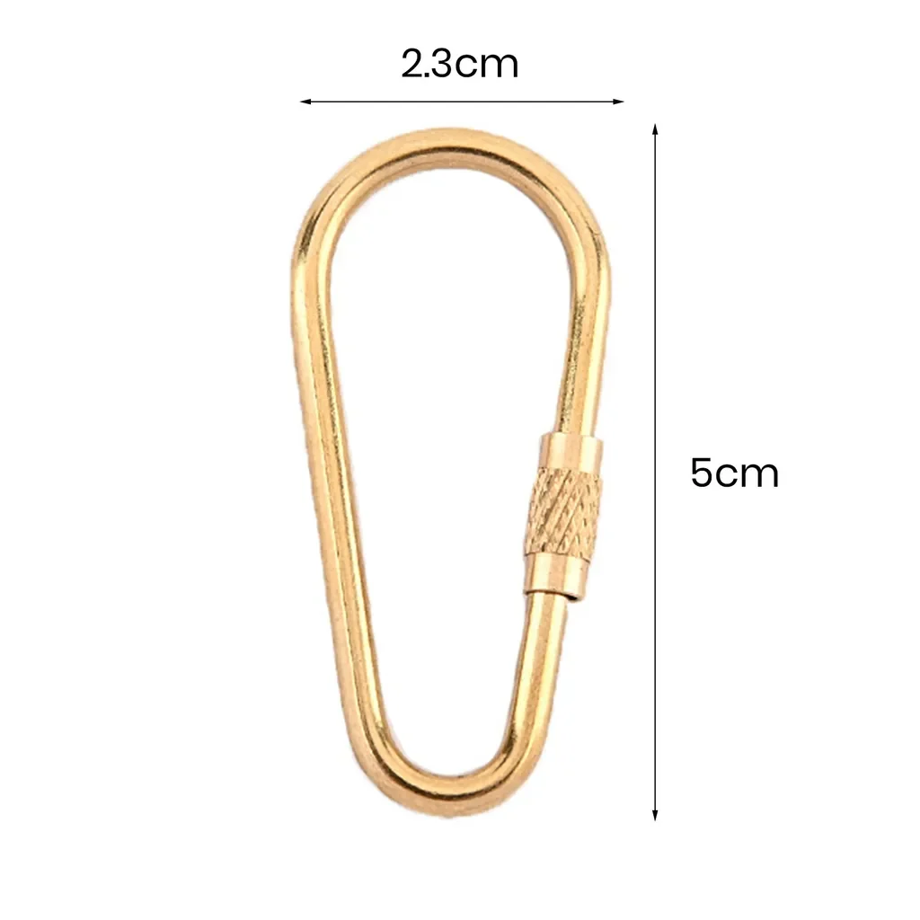 Homedvery Messing Karabiner Schlüsselanhänger mit Schraubverschluss