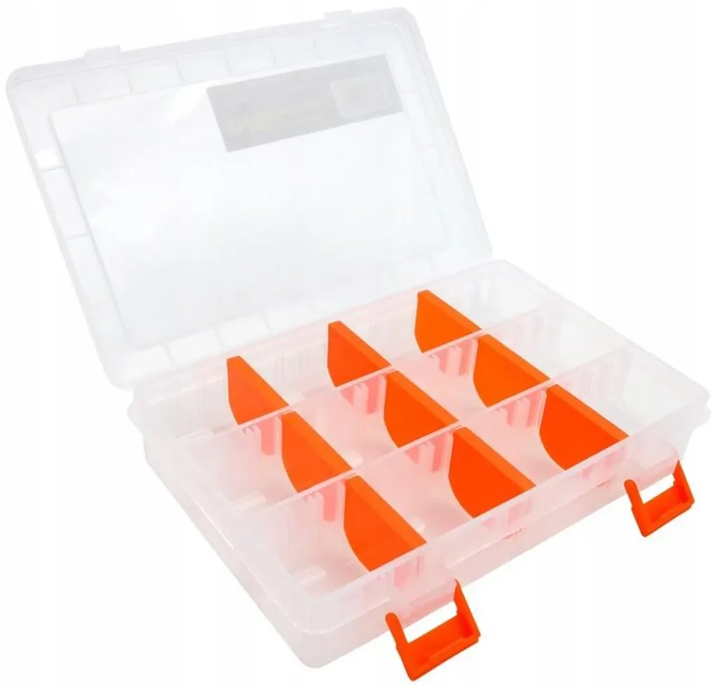 Neco Angelbox 20,5 x 14 x 4 cm Tacklebox mit verstellbaren Faechern