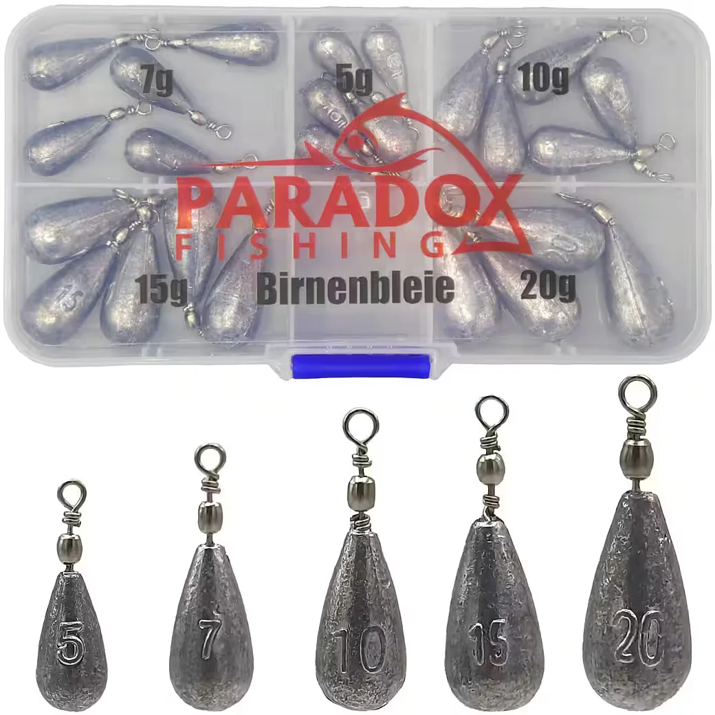 PARADOX FISHING Birnenblei Set Angelgewichte Karpfenangeln