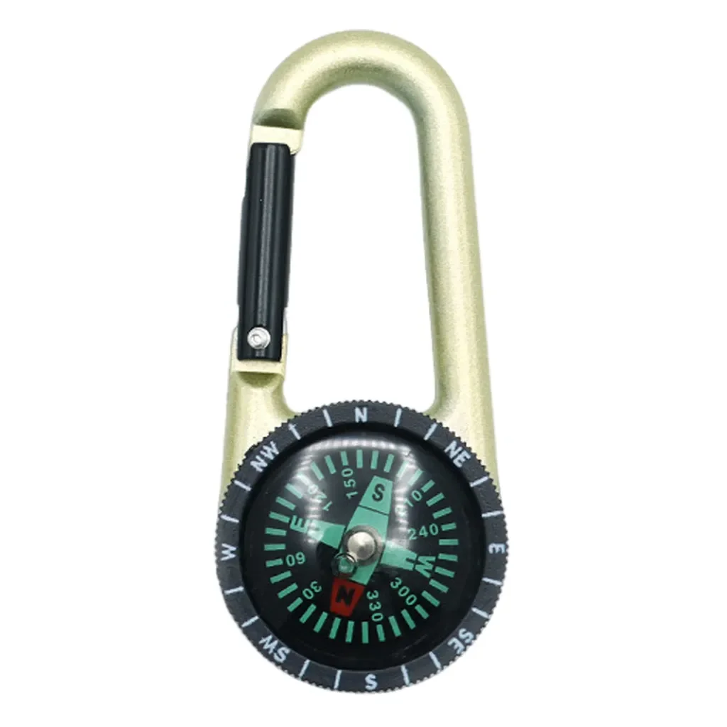 Stuttg Mini Kompass Schlüsselanhänger Karabiner golden Zinklegierung