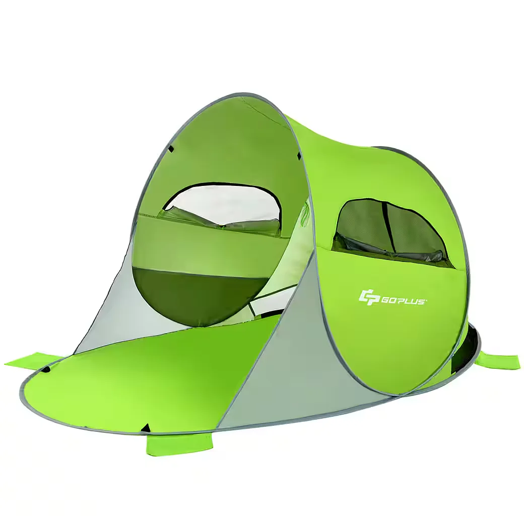 COSTWAY Strandmuschel Pop Up Strandzelt mit UV Schutz