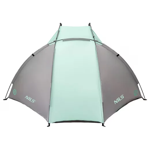 NILS CAMP Strandmuschel Strandzelt Mint 220x115x115 cm Sonnenschutz