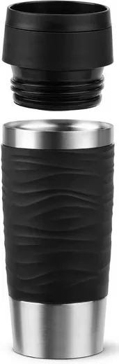 EMSA Thermobecher Travel Mug Classic Wave Isolierbecher auslaufsicher
