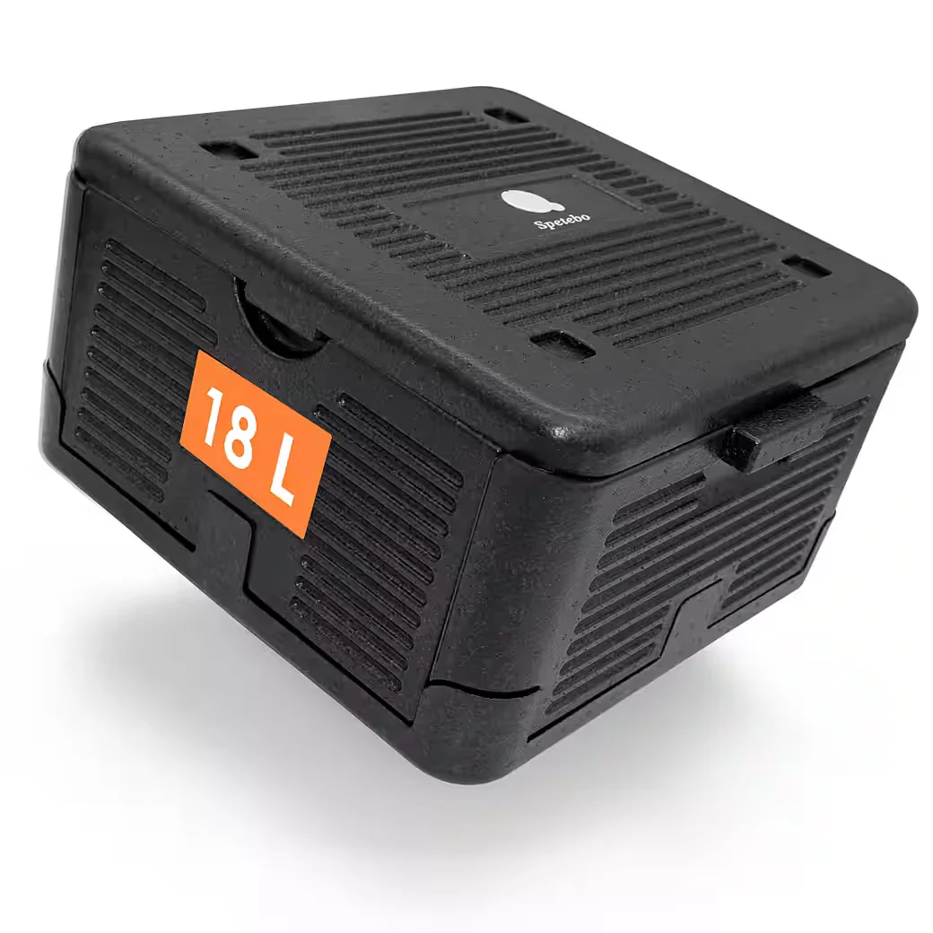 Spetebo Thermobox faltbar schwarz zum Warmhalten und Kühlen