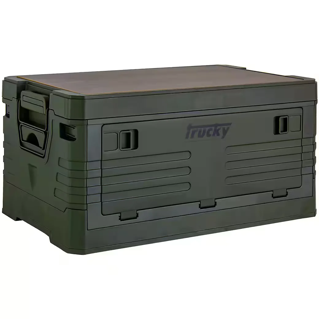 TRUCKY Faltbox 35 L Klappkiste Camping Grün 48 x 30 x 24 cm