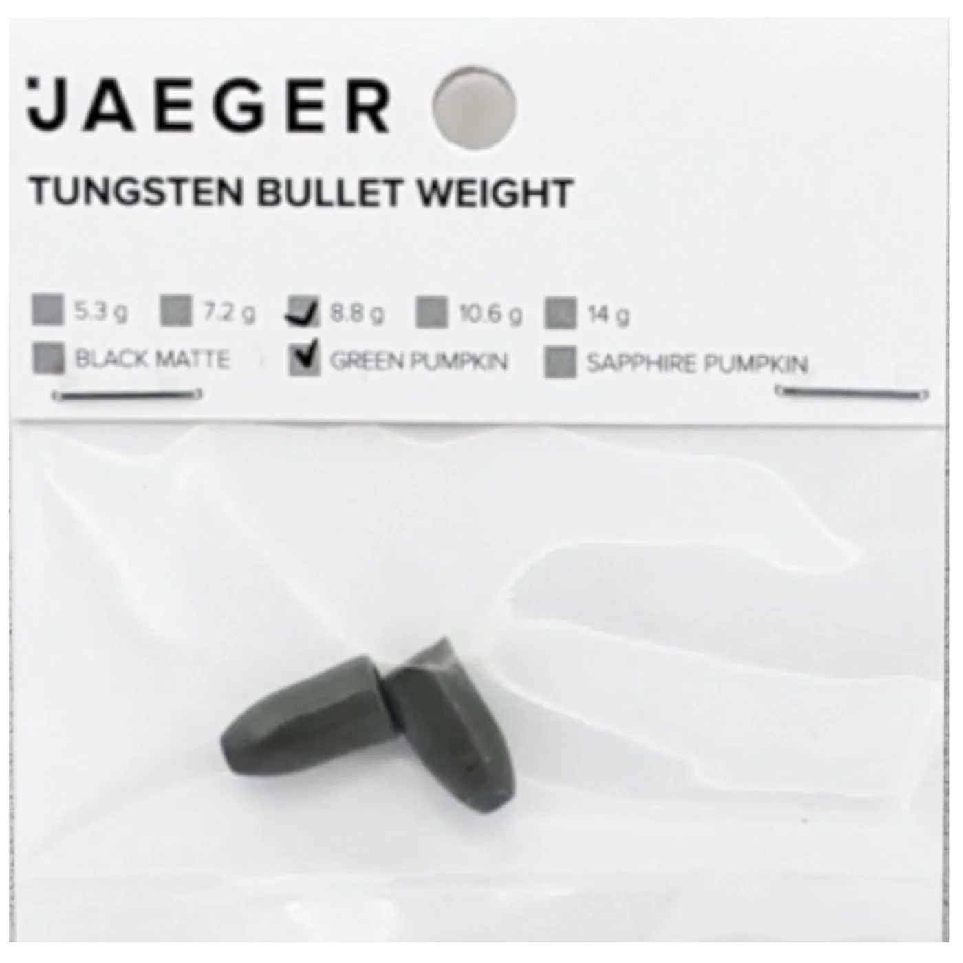 JAEGER Tungsten Patronenblei Bullet Weight Green Pumpkin Angeln