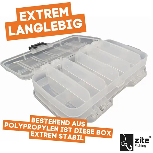 ZITE Doppelseitige Tacklebox 3er-Set Metallköder, Jigspinner, Spoons