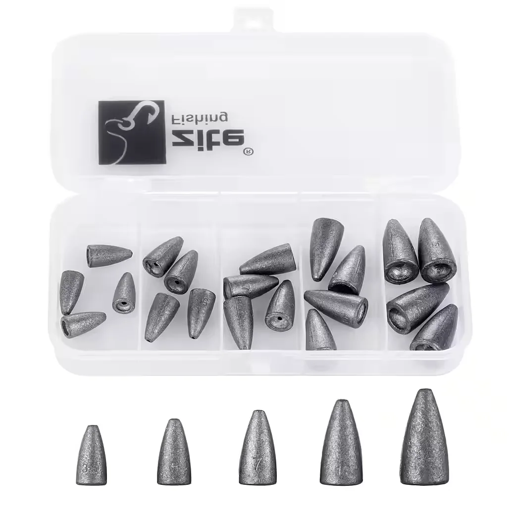 ZITE Bullet Blei Sortiment 3,5-14g Angelgewicht 25 Stück Barsch Zander