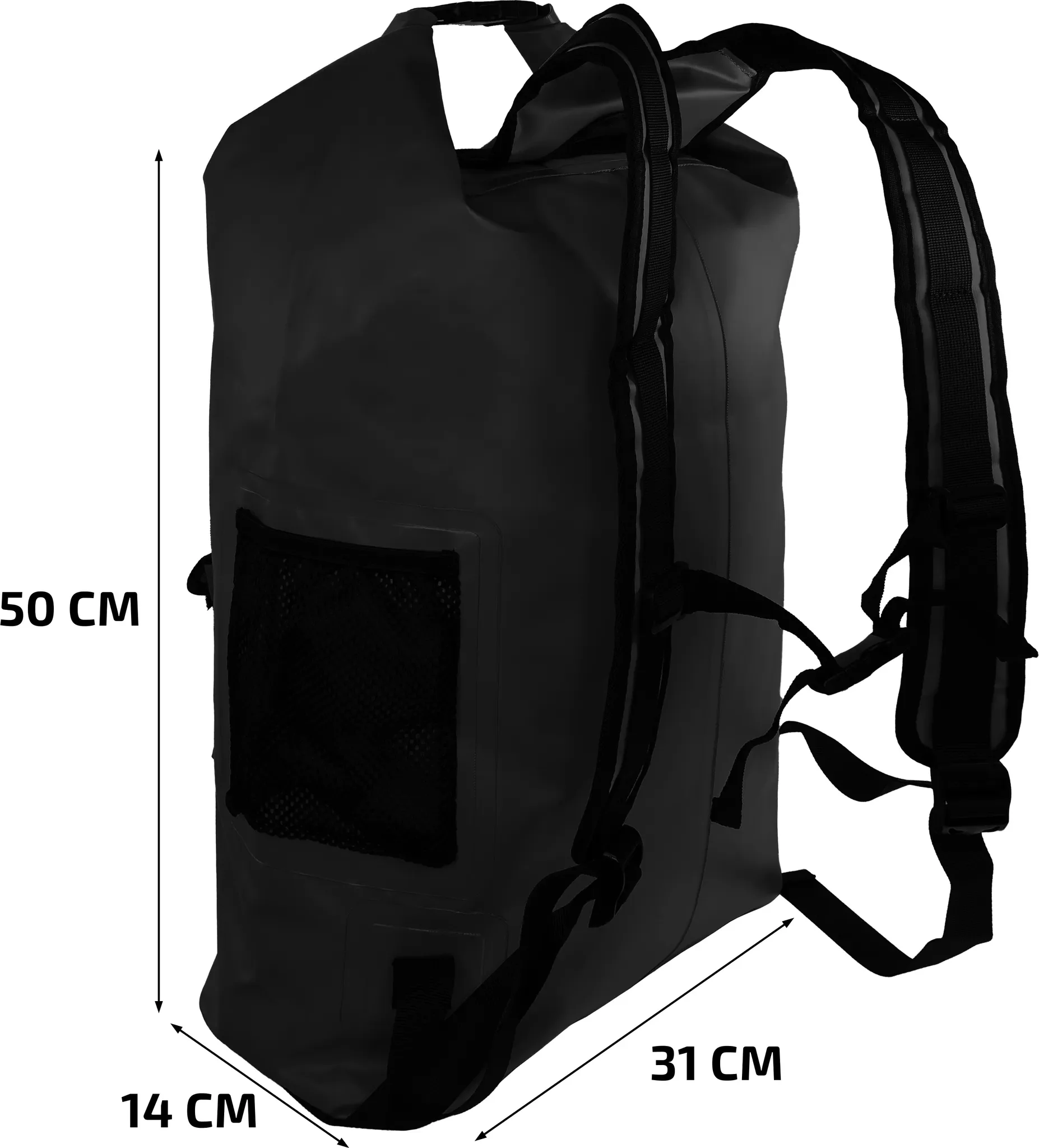 SCHNORR wasserdichter Rolltop Rucksack 22L schwarz Drybag Gearbag 22