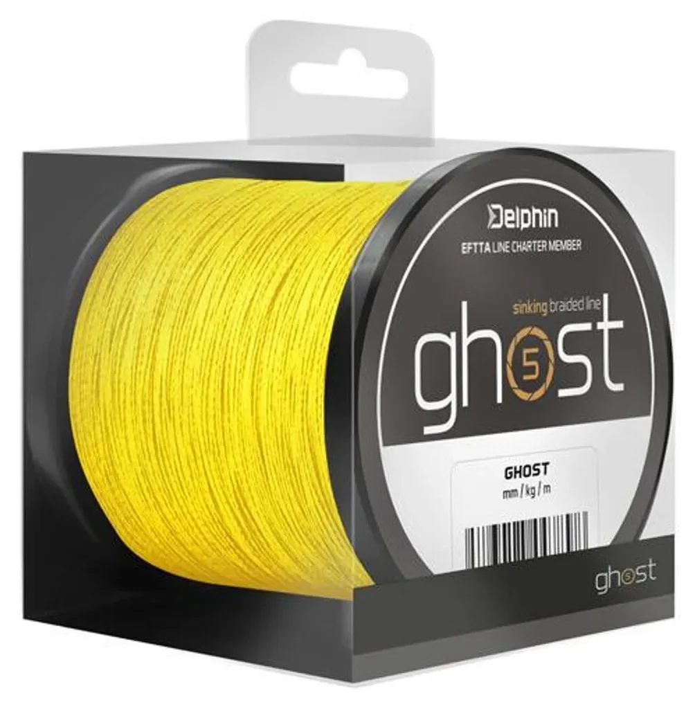 DELPHIN GHOST 4+1 Geflochtene Angelschnur 600 m 0,18 mm 9,1 kg gelb