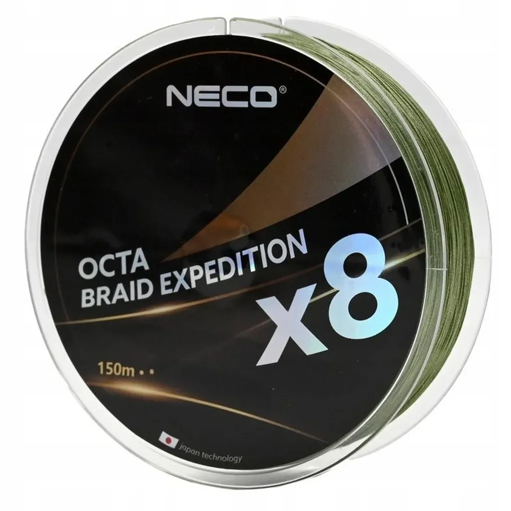 Neco Octa Braid Expedition X8 150m 0,12mm Grün Geflochtene Angelschnur