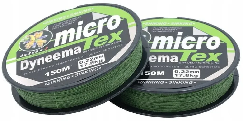 Neco Micro Tex Dyneema geflochten Angelschnur 0,30mm 29kg 150m sinkend
