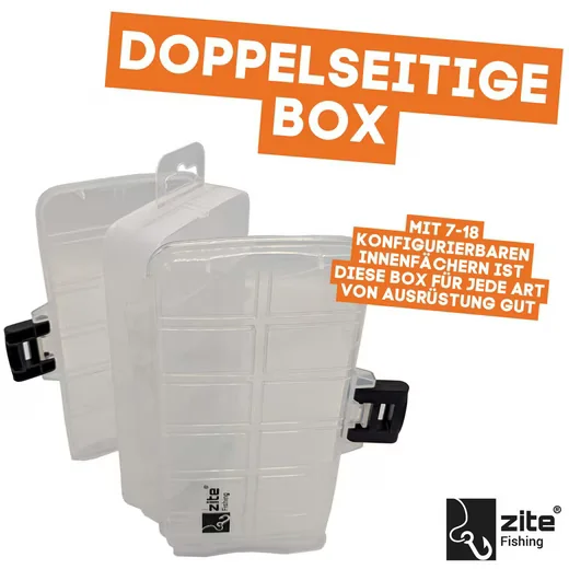 ZITE Doppelseitige Tacklebox 3er-Set Metallköder, Jigspinner, Spoons