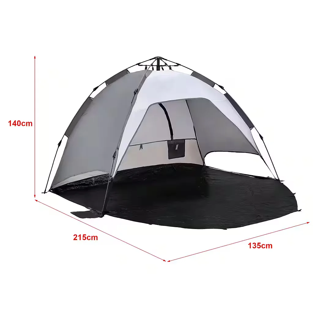 PRO.TEC Strandmuschel Pop Up Strandzelt Windschutz