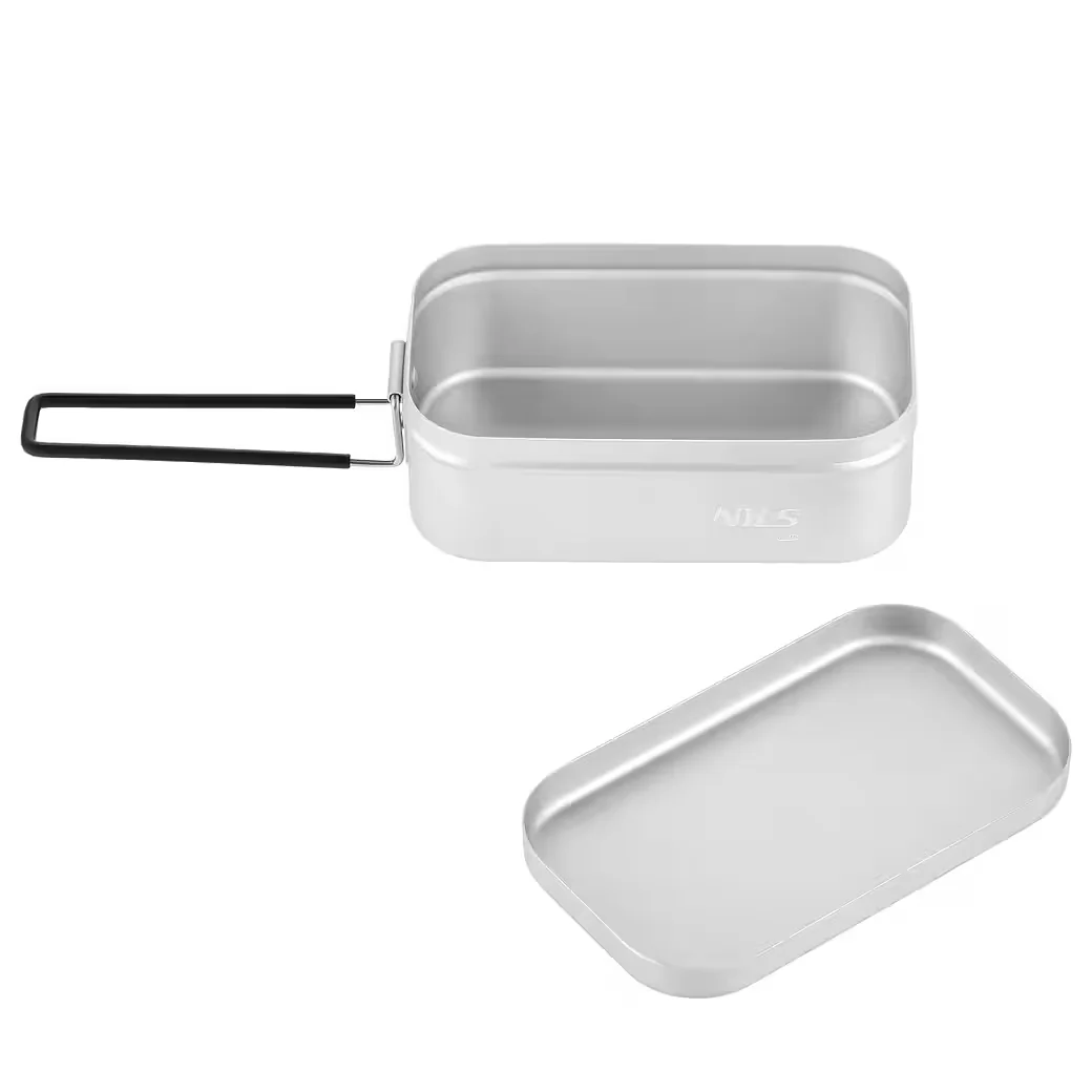 NILS CAMP Aluminium Lunchbox 800 ml Camping Kochen Aufbewahren