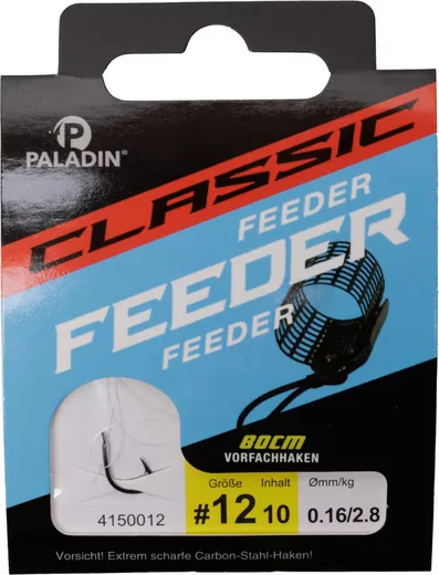 PALADIN Kreishaken Angelhaken gebunden für Feeder Größe 12 80