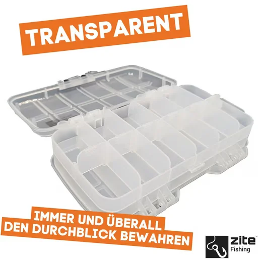 ZITE Doppelseitige Tacklebox 3er-Set Metallköder, Jigspinner, Spoons