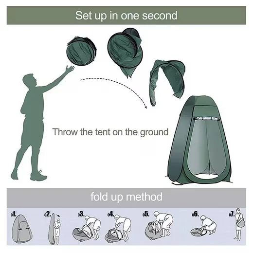 YOUYIJIA Pop-up Wurfzelt 190 cm Dusch- und Toilettenzelt