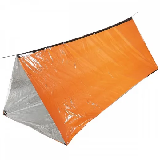FOXOUTDOOR Notfallzelt Firstzelt orange, einseitig alubeschichtet