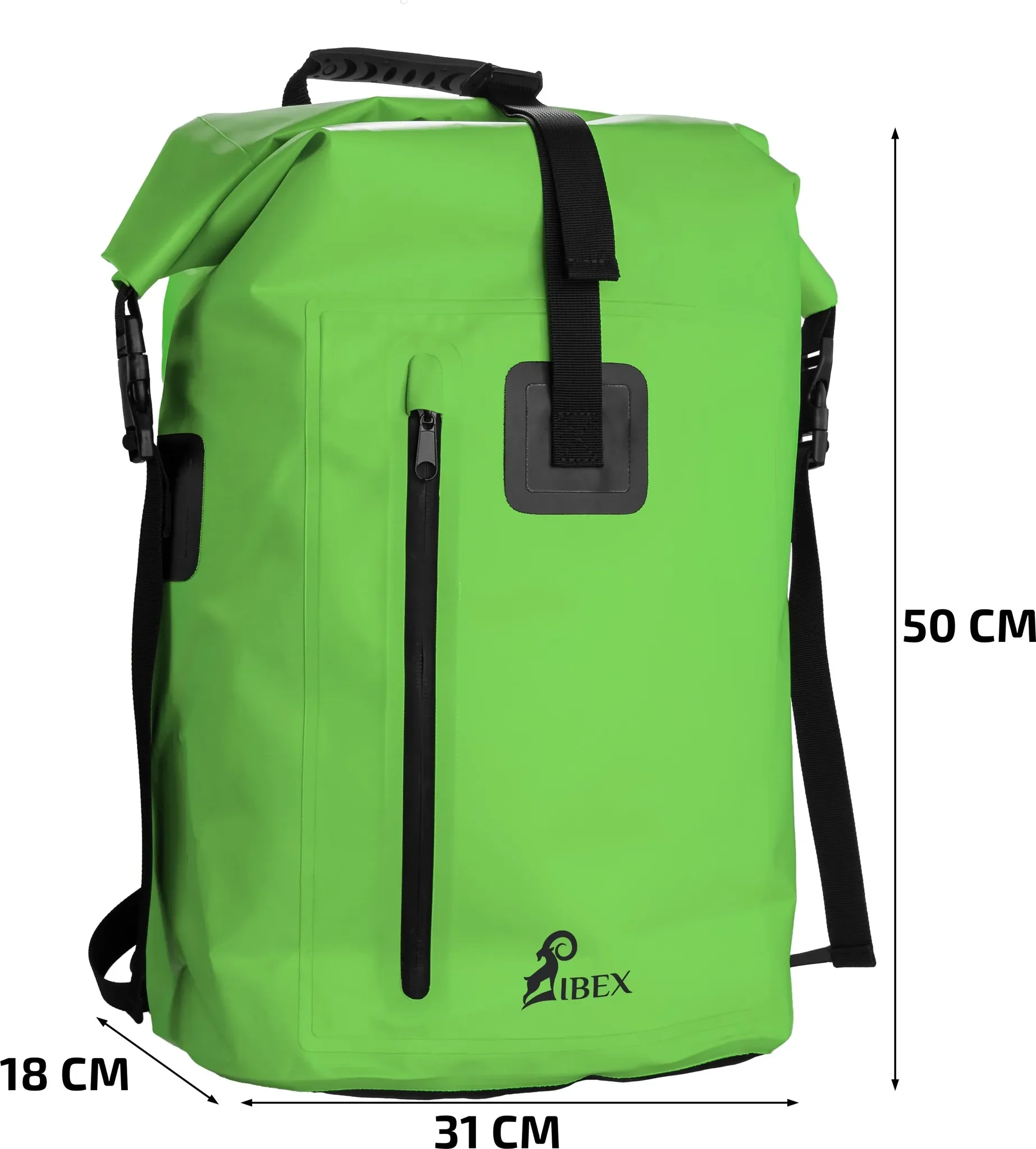 SCHNORR Wasserdichter Rolltop Rucksack 28L grün Outdoor Drybag Gearbag