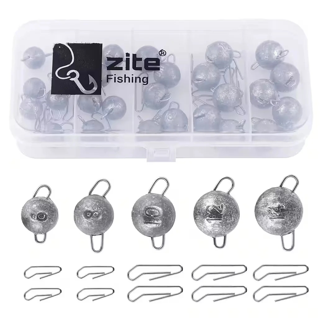 ZITE Cheburashka Jigkopf Set 6 bis 14 g 30 Stück Box Bleikugeln