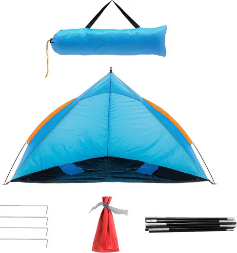 BLUMIXX Pop Up Strandmuschel 3 Personen, Wind und Sonnenschutz, faltbar