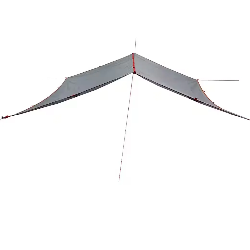 FURNICATO Faltzelt Tarp 300x294 cm wasserdicht grau/orange