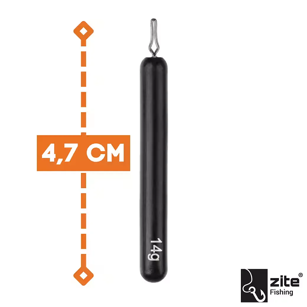 ZITE Tungsten Drop Shot Angelgewichte 3,5-14 g Stabform beschichtet