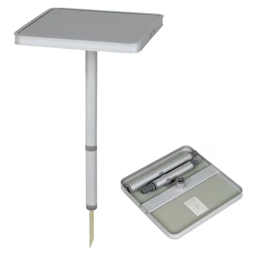 BO-CAMP Campingtisch Mini Alu Beistelltisch 3 Höhen Bivvy Angel Hocker