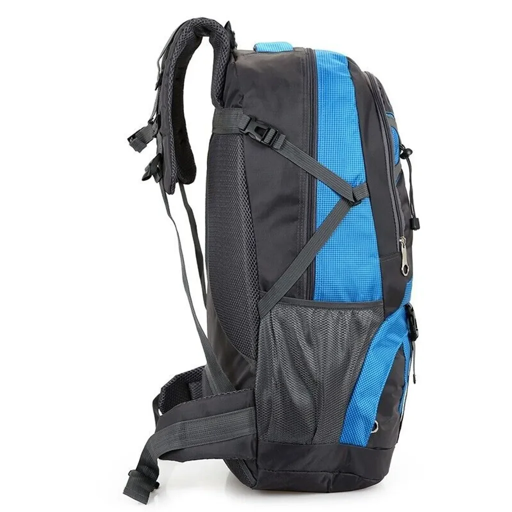 bedee Wanderrucksack 60L wasserdicht Trekking Herren Damen Blau