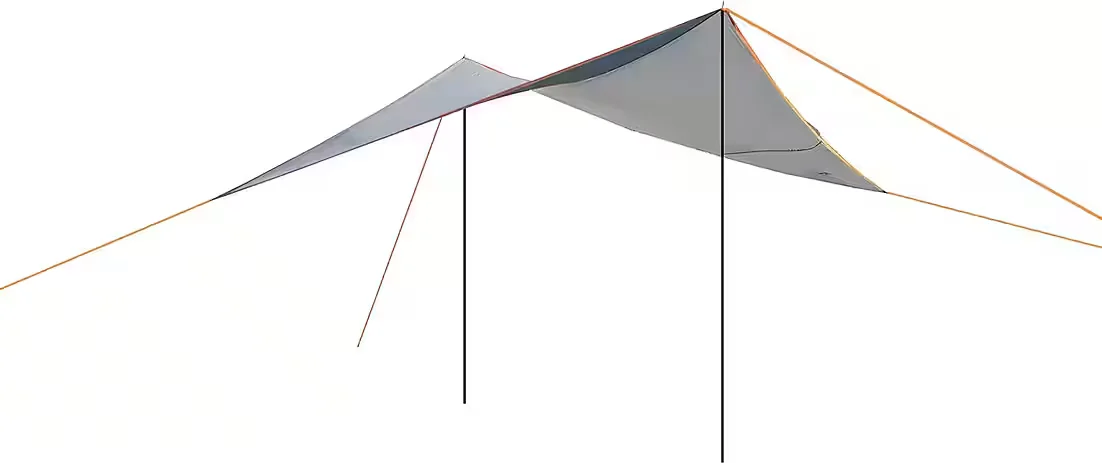 PORTAL OUTDOOR Sonnensegel Mesa grau orange Markise 350x350x220 cm