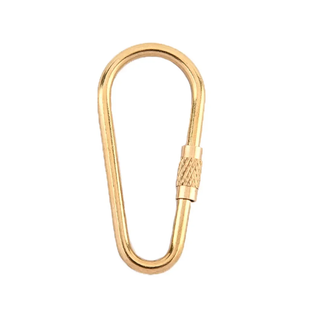 Homedvery Messing Karabiner Schlüsselanhänger mit Schraubverschluss
