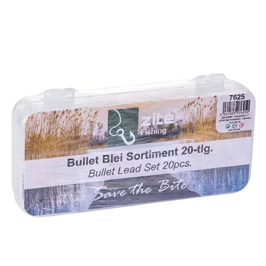 ZITE Bullet Blei Sortiment 3,5-14g Angelgewicht 25 Stück Barsch Zander