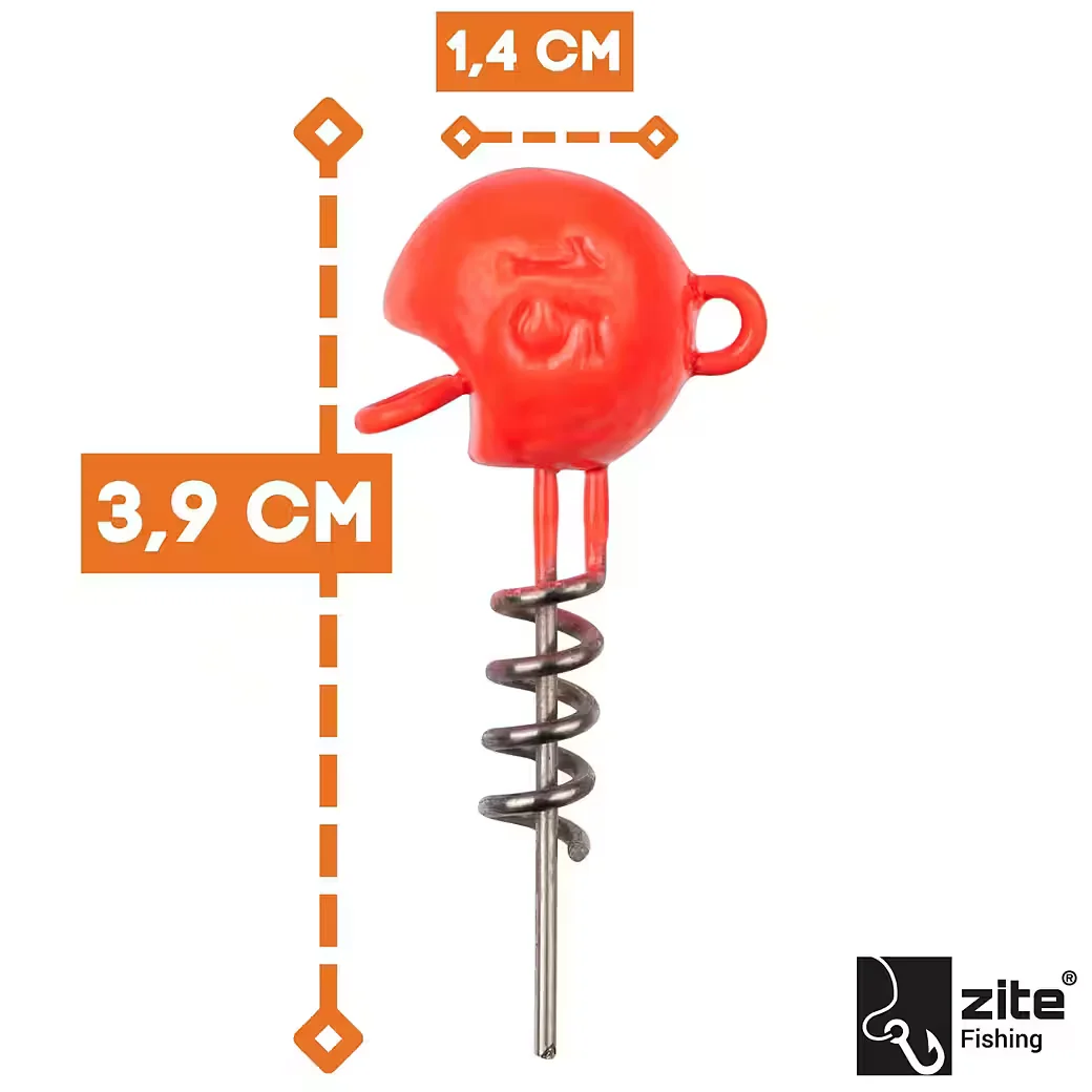 ZITE Screw Jigs UV-aktive Jigköpfe 5-20 g 5er Pack für Gummiköder