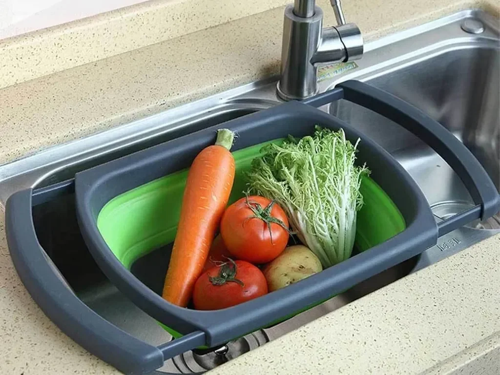 LS-LebenStil Faltbare Silikon-Waschschüssel 8L 36cm Camping