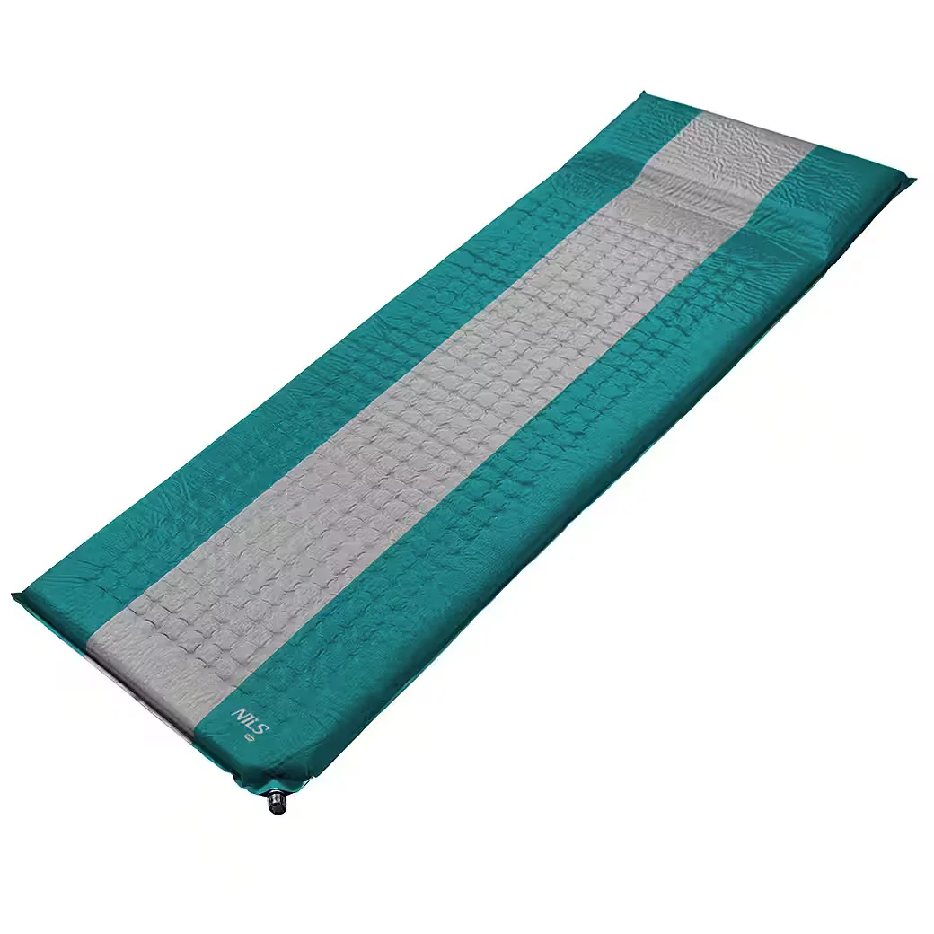 NILS CAMP Selbstaufblasende Isomatte Campingmatte türkis grau Outdoor