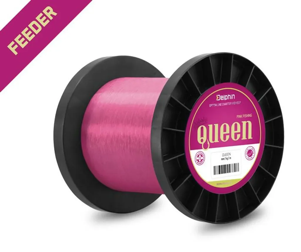 DELPHIN QUEEN Feeder Monofile Angelschnur 0,25mm 5000m 5kg Rosa