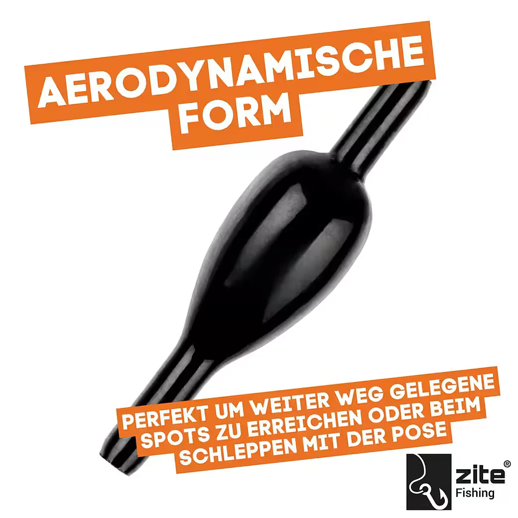 ZITE Fixdrops Angelgewichte Set 25 Stk 0,5-3 g schwarz Forellenbleie