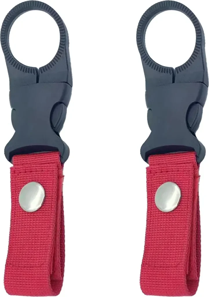 Stuttg 2er Set Wasserflaschen Ringhalter Clips Rot Outdoor belastbar